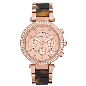 Rose Fold Tortoise Shell Michael Kors watch
